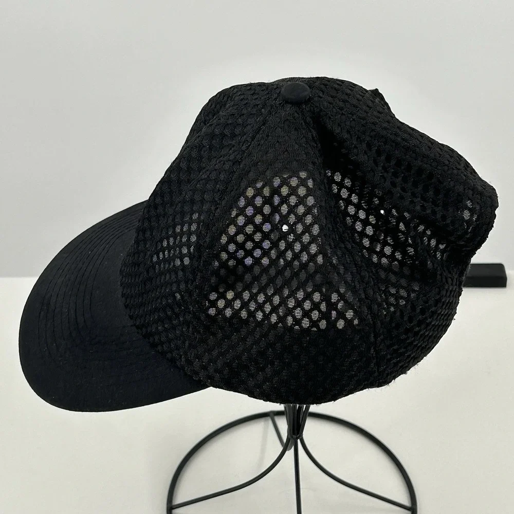 Vintage‎ black mesh hat NISSIN logo y2k grunge workwear cap - Picture 4 of 6